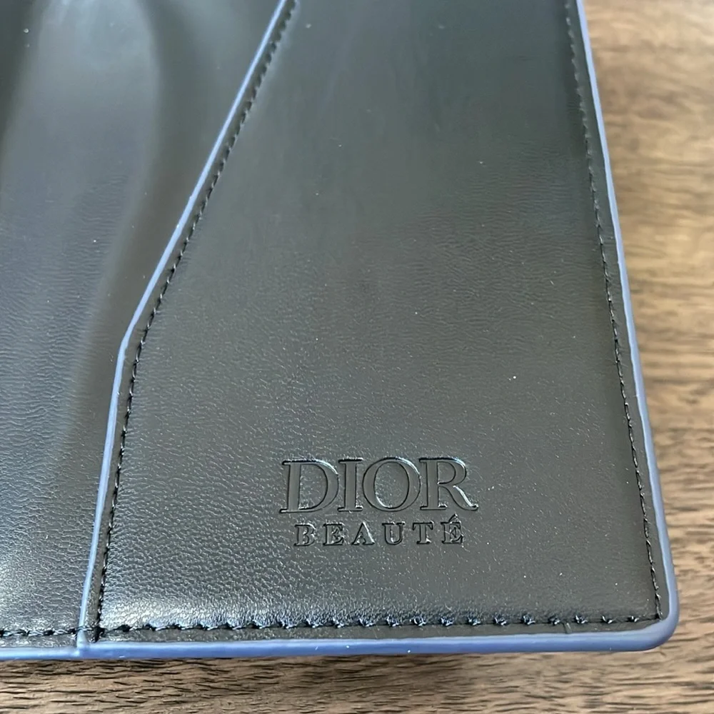 Dior Beauty Navy Leather Passport Holder NEW